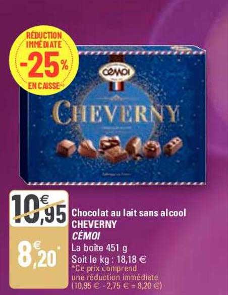 boÎte cheverny chocolat au lait cÉmoi 451g