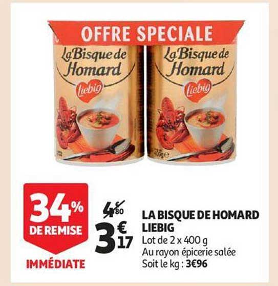 Promo La Bisque De Homard Liebig chez Auchan iCatalogue.fr