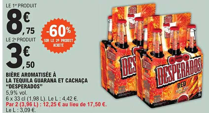 Cerveja Tequila Guaraná Cachaça Tinto, 65cl - DESPERADOS