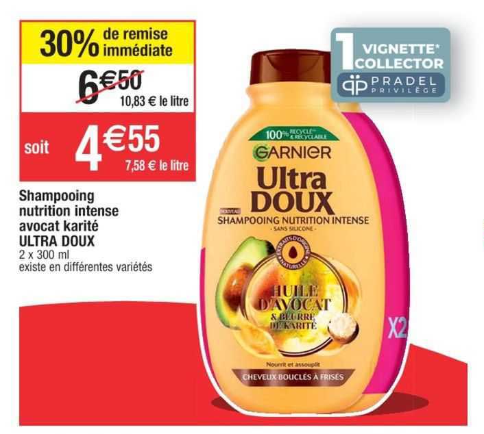 Promo Shampooing Nutrition Intense Avocat Karit Ultra Doux Chez Cora 