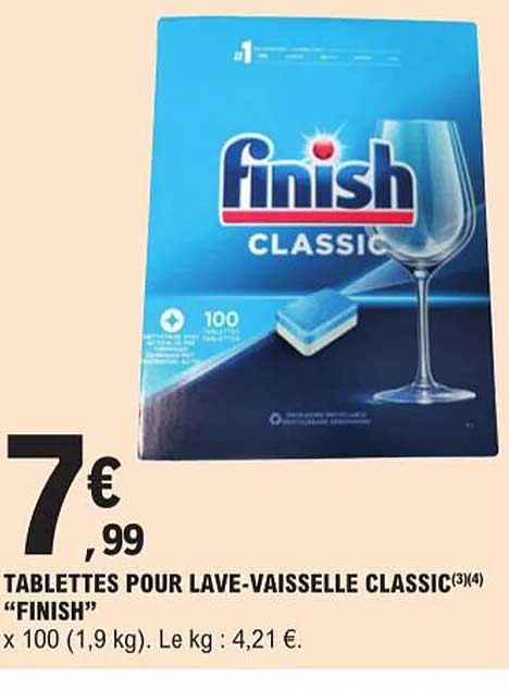 Promo Tablettes Pour Lave-vaisselle Classic finish chez E