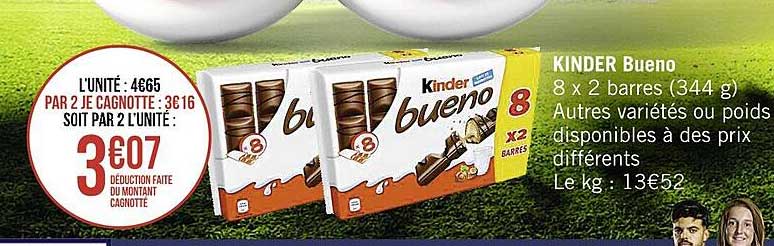 Offre Kinder Bueno chez Casino Supermarches