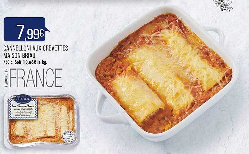 Cannelloni aux crevettes 750g