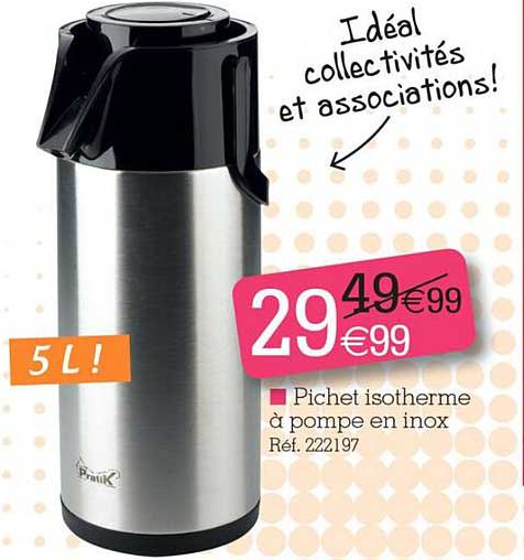 Pichet Isotherme 1,3l Inox - 502664 - Art De La Table