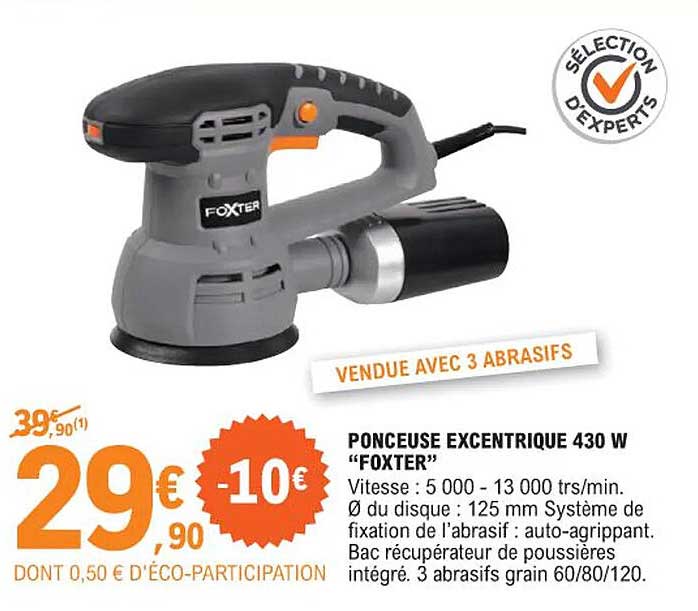 Ponceuse Multifonction 3 En 1 DEKOPRO 300W - Triangulaire, Excentrique Et Vibrante, 6 Vitesses, Plateaux Interchangeables, Avec 9 Abrasifs