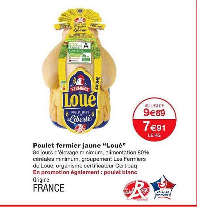 Promo Poulet Fermier Jaune "loué" Chez Monoprix - ICatalogue.fr