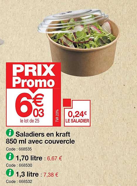 Lot De 50 Saladiers Rectangulaires 500 Ml Jetables En Carton - Sans Couvercle - Pour Salades, Repas à Emporter, Traiteur - Écologique Et Résistant