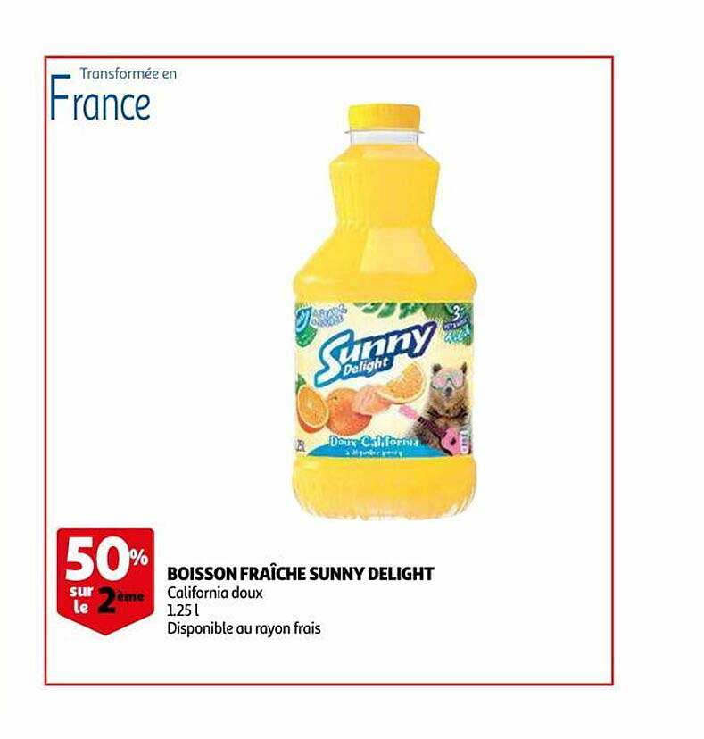 Promo Boisson Fraîche Sunny Delight chez Auchan - iCatalogue.fr