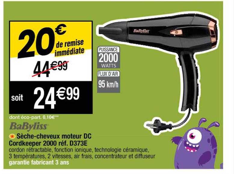 Sèche-Cheveux Cordkeeper 2000, D373E