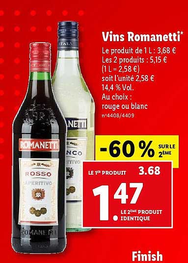 Promo Vins Romanetti Chez Lidl ICatalogue fr