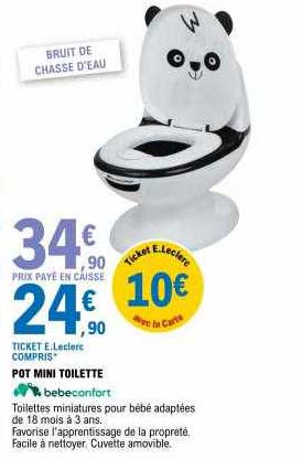 Promo Pot Mini Toilette Bébé Confort chez E.Leclerc 