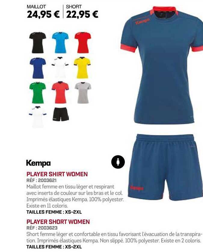 Sport 2000 Kempa Player Shirt Women Player Short Women