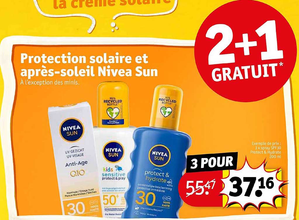 Promo Protection Solaire Et Aprèssoleil Nivea Sun chez Kruidvat