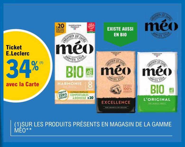 Promo MÉO café chez E.Leclerc