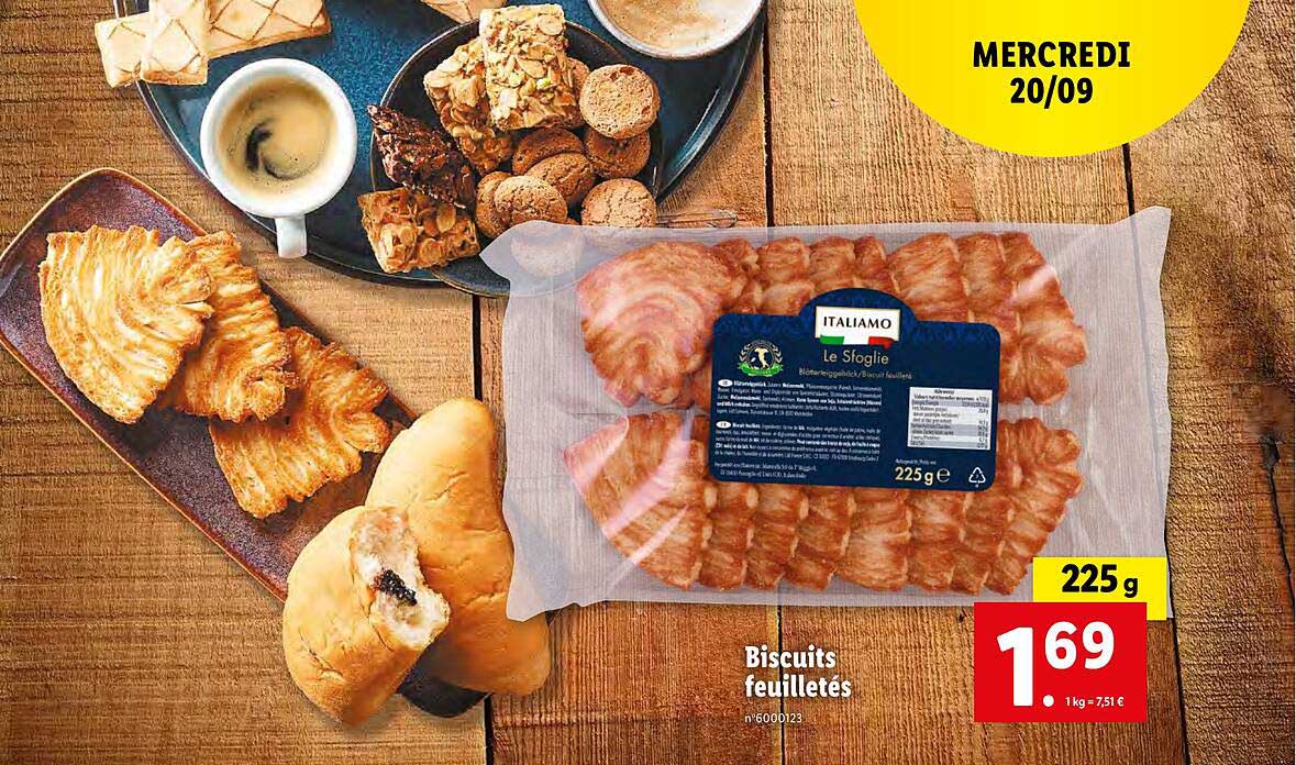 Promo Biscuits Feuilletés Italiamo chez Lidl iCatalogue.fr