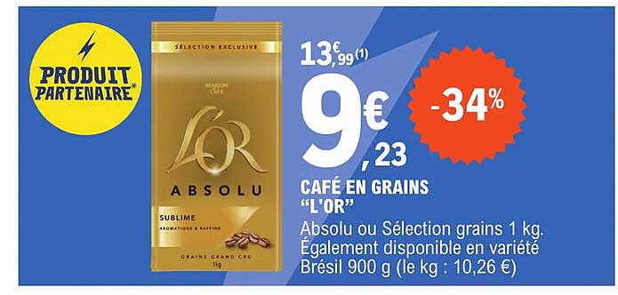 L'OR : Absolu - Café moulu N°7 - chronodrive