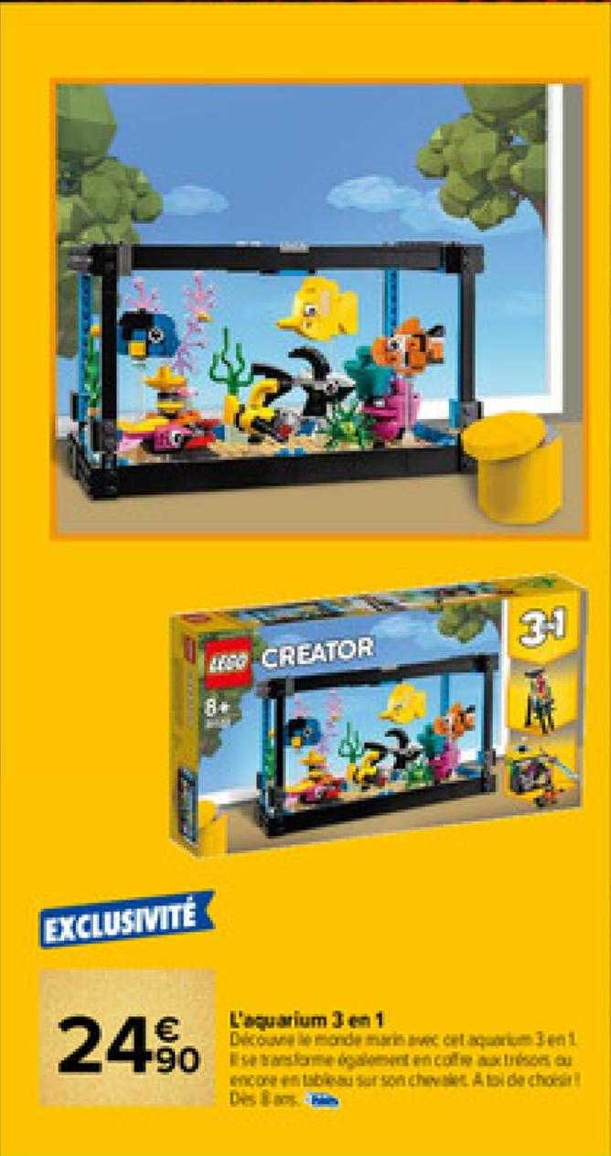 Carrefour Market L'aquarium 3 En 1 Lego Creator