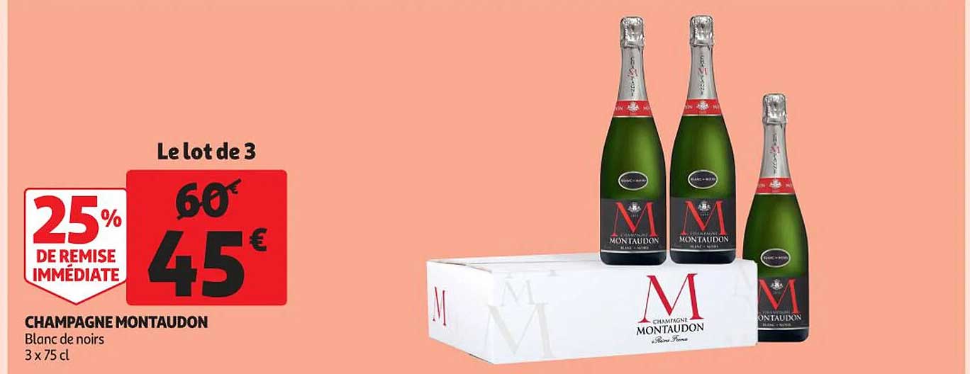 Promo Champagne Montaudon chez Auchan iCatalogue.fr