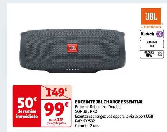 Promo Enceinte Jbl Charge Essential Chez Auchan Icatalogue Fr