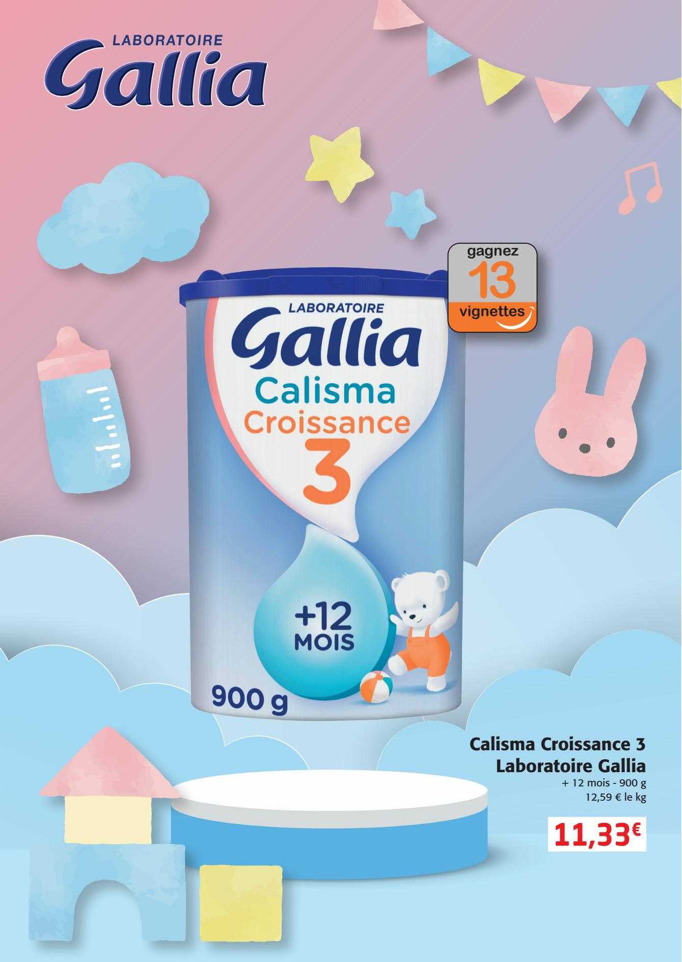 Promo Calisma Croissance 3 Laboratoire Gallia chez Colruyt - iCatalogue.fr
