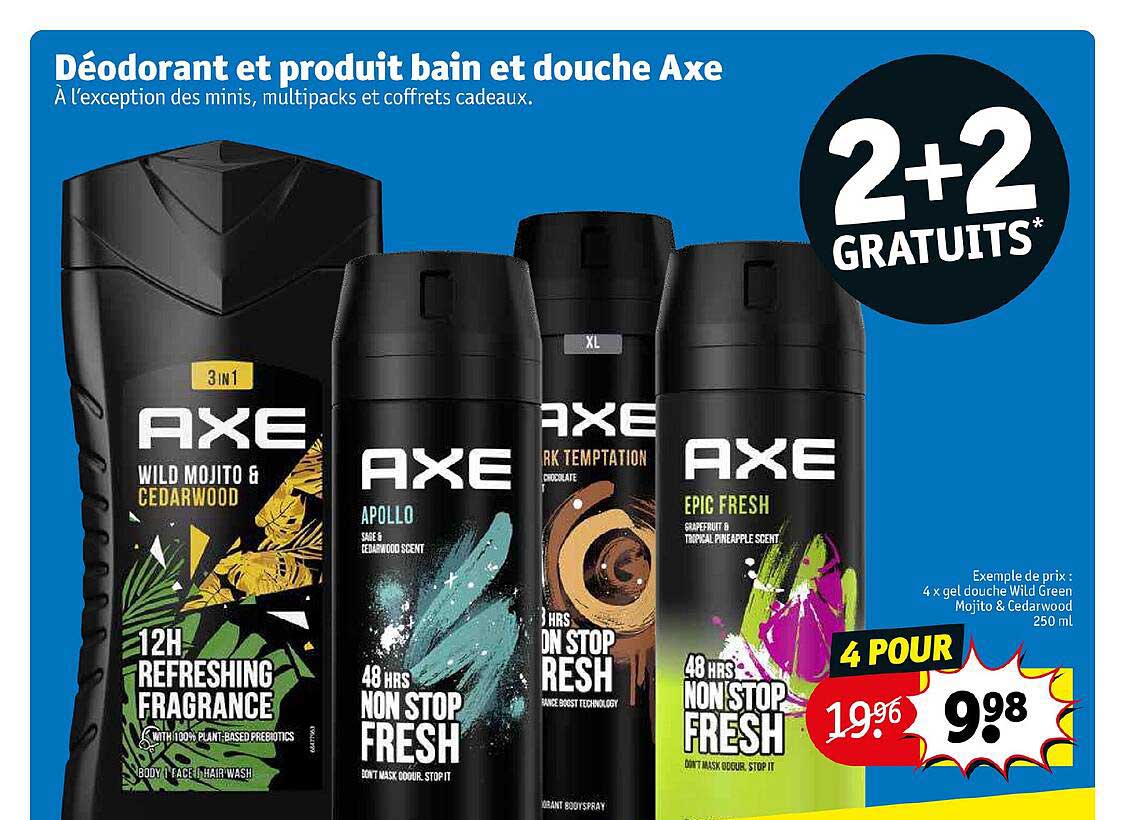 Offre Déodorant Et Produit Bain Et Douche Axe chez Kruidvat