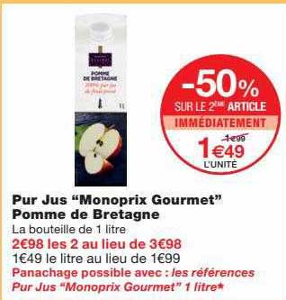Monoprix gourmet jus de pommes pressées Review