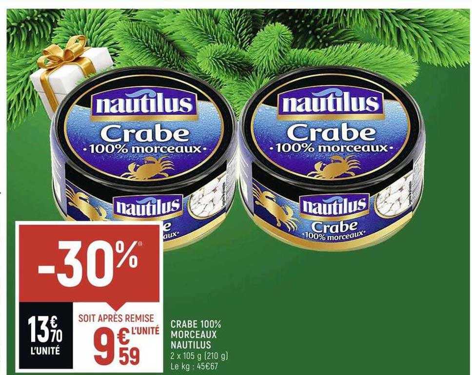 Promo Crabe 100% Morceaux Nautilus Chez Spar - Icatalogue.fr