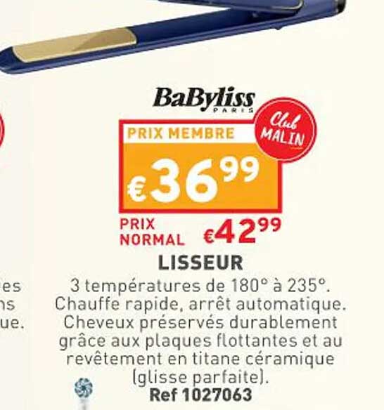 Promo Lisseur Babyliss Paris chez Trafic iCatalogue.fr