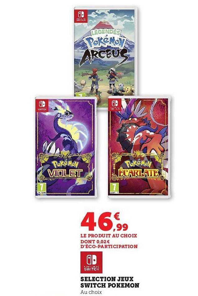 Promo Sélection Jeux Switch Pokémon chez Hyper U iCatalogue.fr