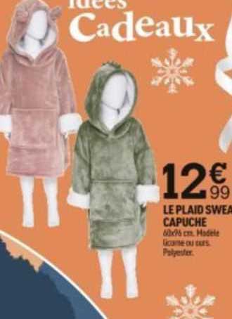 Promo Le plaid sweat à capuche chez Centrakor