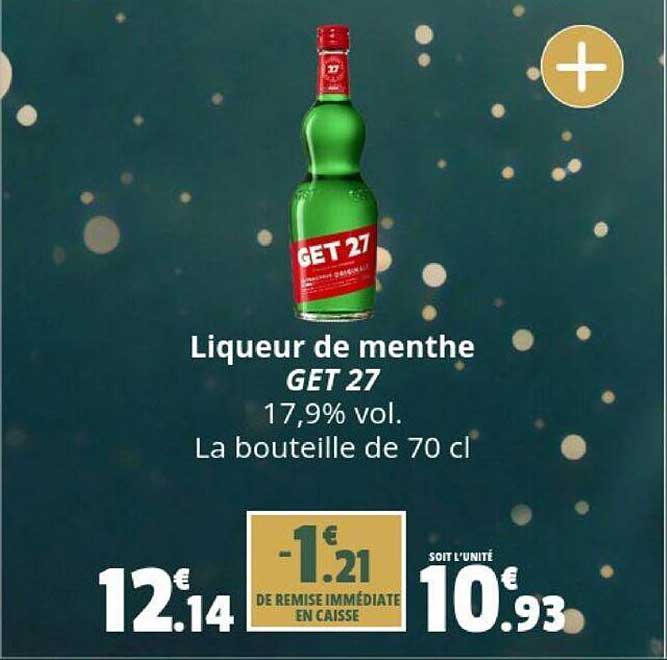 Promo GET 27 liqueur de menthe chez E.Leclerc