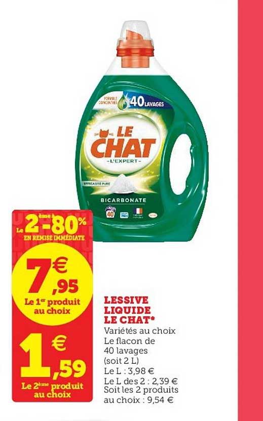 Offre Lessive Liquide Le Chat Chez Super U