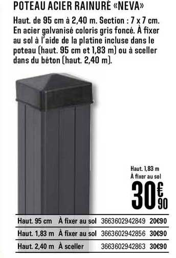 Poteau Acier 2m50 Brico Depot