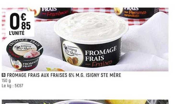 Promo Fromage Frais Aux Fraises 6 Mg Isigny Ste Mère Chez Spar Icataloguefr 