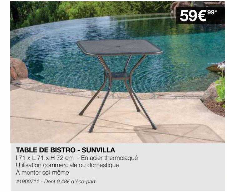 Promo Table De Bistro - Sunvilla chez Costco - iCatalogue.fr