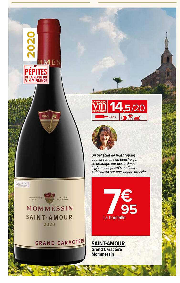 Promo Saint amour Grand Caract re Mommessin chez Carrefour Market