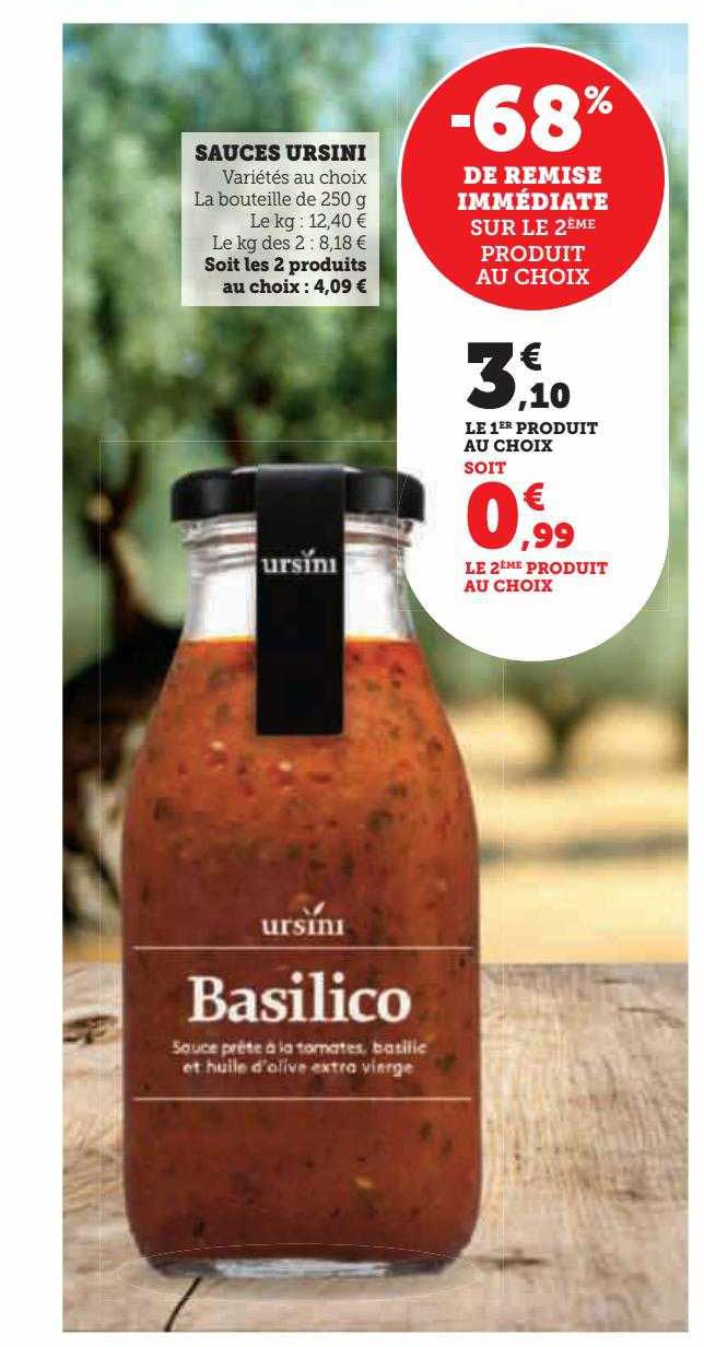 Promo Sauces Ursini chez Super U iCatalogue.fr