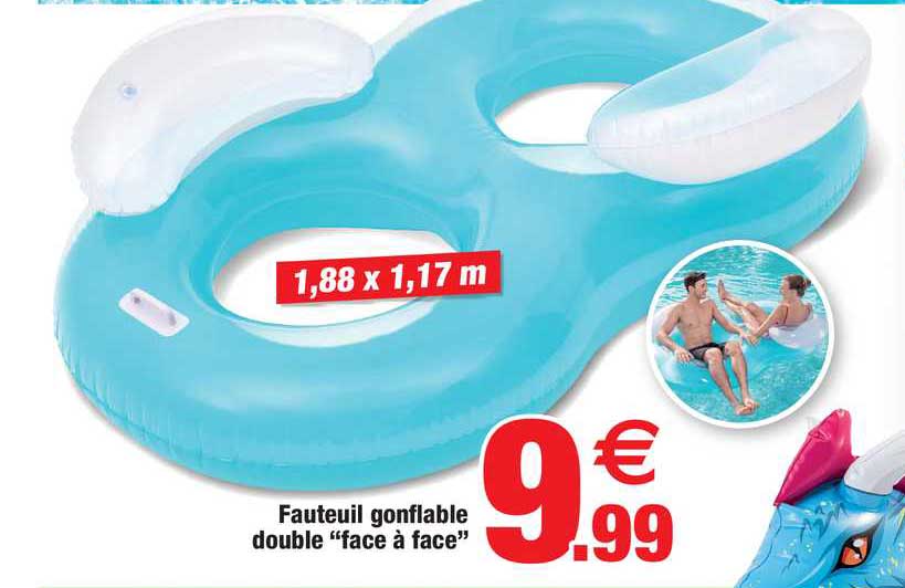 Offre Fauteuil Gonflable Double Face A Face Chez Bazarland