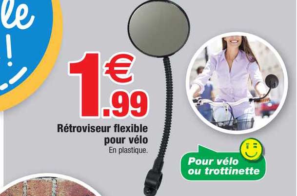 Rétroviseur vélo flexible rond Dunlop 80 mm - Équipement vélo