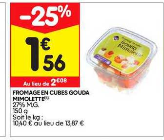 Offre Fromage En Cubes Gouda Mimolette chez Leader Price