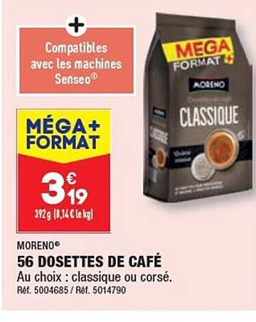 MORENO® 20 capsules de café espresso à bas prix chez ALDI