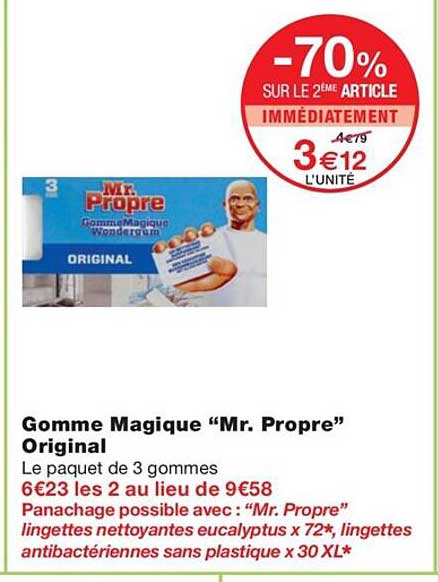 Gomme magique Original x 3 Mr Propre