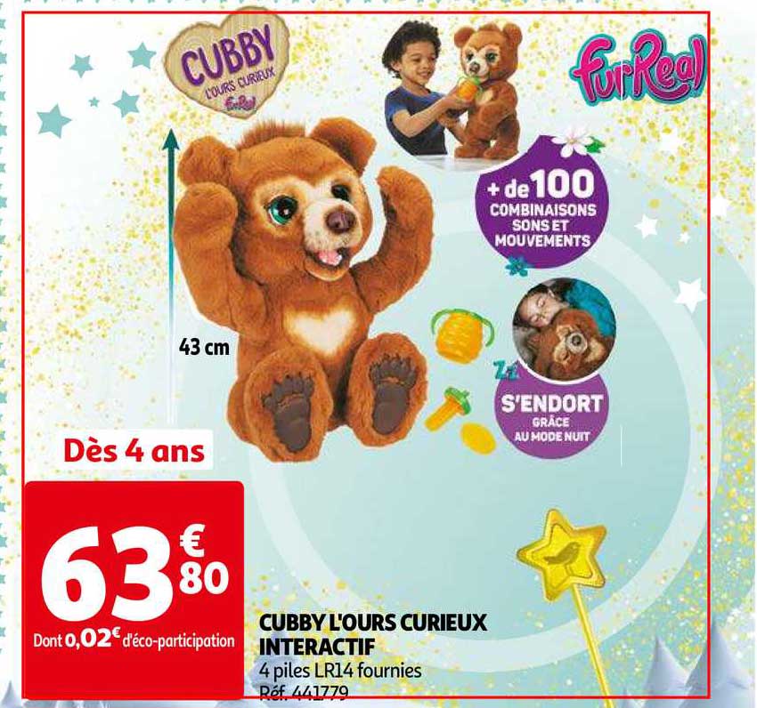 OURS NEUF FURREAL 100 sons et combinaisons CUBBY L OURS CURIEUX