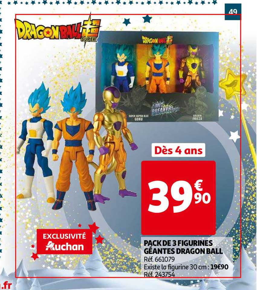 Figurine Dragon Ball DRAGON BALL : le pack de 3 figurines à Prix Carrefour