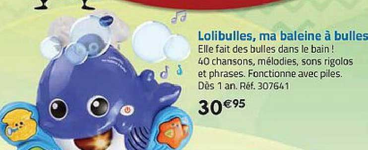 Jouet de bain Lolibulles, ma baleine à bulles - La Grande Récré