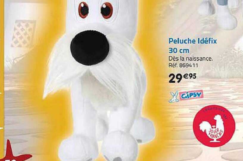 Promo Peluche idéfix 30 cm gipsy toys chez La Grande Récré