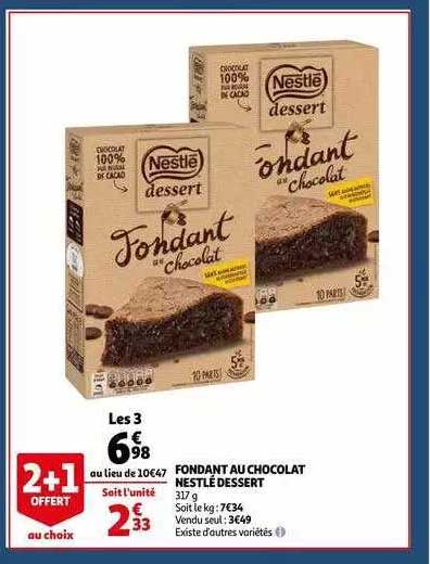 Offre Fondant Au Chocolat Nestle Dessert Chez Auchan