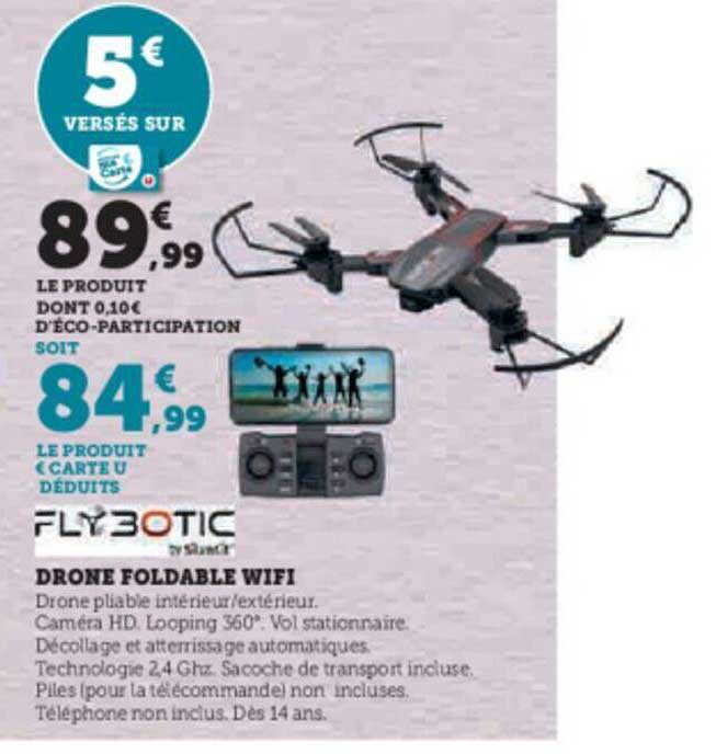 Drone télécommandé pliable - Flybotic Foldable