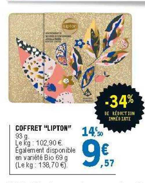 Promo Coffret Lipton chez E.Leclerc