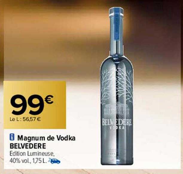 Carrefour Digne-les-Bains - 😱 [EXCLUSIVITE] 😱 Vodka BELVEDERE ! Pour  fêter un jour de l'an lumineux à la maison, profitez de notre offre sur la  vodka BELVEDERE en magnum.* ✨🥳 ❗ Attention